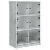vidaXL Highboard mit T&uuml;ren Betongrau 68x37x109 cm Holzwerkstoff