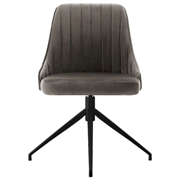 vidaXL Esszimmerst&uuml;hle 2 Stk. Dunkelgrau Samt