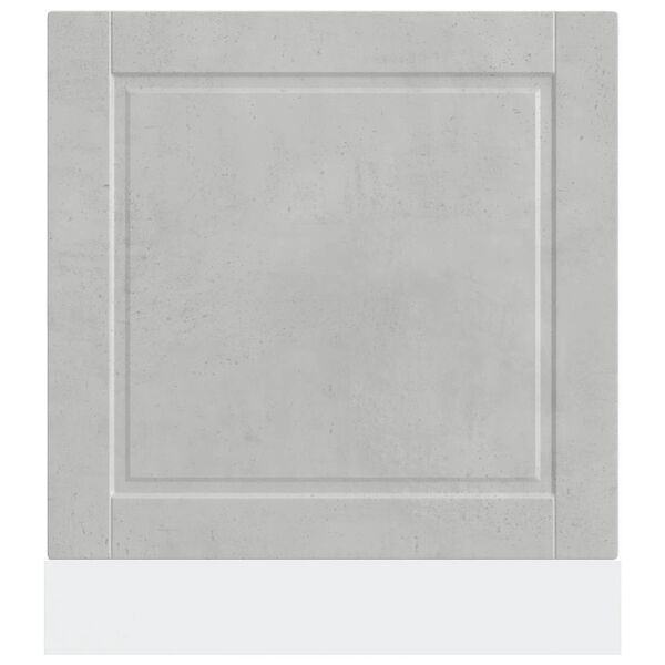 vidaXL Geschirrsp&uuml;lerblende Porto Betongrau 60x1,5x67 cm Holzwerkstoff