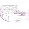 vidaXL Boxspringbett mit Matratze Dunkelbraun 160x200 cm Stoff