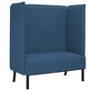 vidaXL Hoher R&uuml;cken Sofa 101cm Blau Stoff