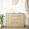 vidaXL Sideboard mit Schubladen Sonoma-Eiche 100,5x35x76 cm