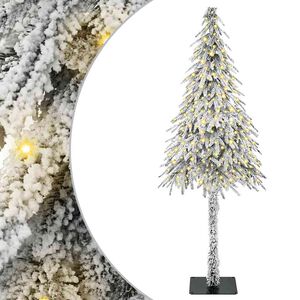 vidaXL Weihnachtsbaum mit 300 LEDs Wei&szlig; 210 cm PE und Stahl
