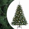 vidaXL K&uuml;nstlicher Weihnachtsbaum mit Weihnachtskugel 150 cm 150 LEDs