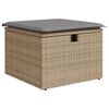 vidaXL 9-tlg. Garten-Sofagarnitur mit Kissen Beige Poly Rattan