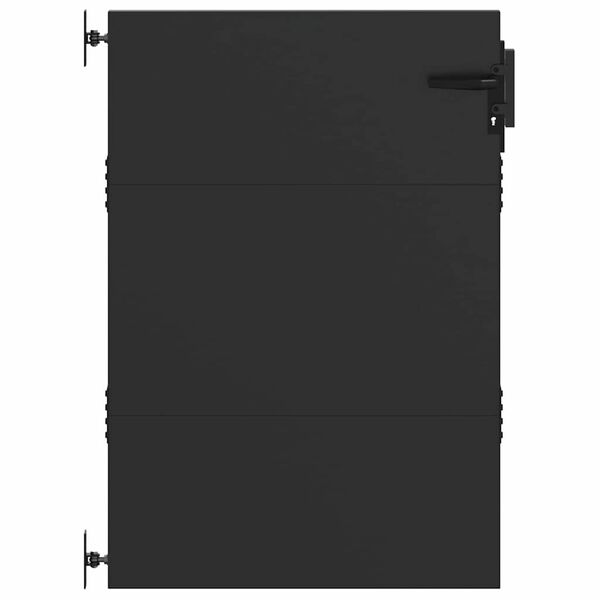 vidaXL Gartentor Schwarz 85 x 125 cm Pulverbeschichteter Stahl