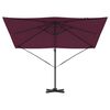 vidaXL Roma Parasol Rot 286 x 284 x 265 cm Aluminium und Polyester