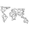 Homemania Wanddekoration Weltkarte 100x58 cm Stahl Schwarz