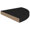 vidaXL Eck-Schweberegale 2 Stk. Schwarz 35x35x3,8 cm MDF