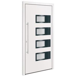 vidaXL Haust&uuml;r Wei&szlig; 100x200 cm Aluminium und PVC