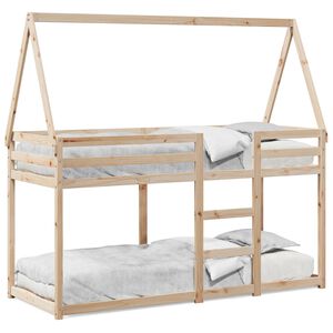 vidaXL Etagenbett ohne Matratze 90x190 cm Massivholz Kiefer