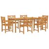 vidaXL Garten Essgruppe 7 pcs Braun Massivholz Akazie