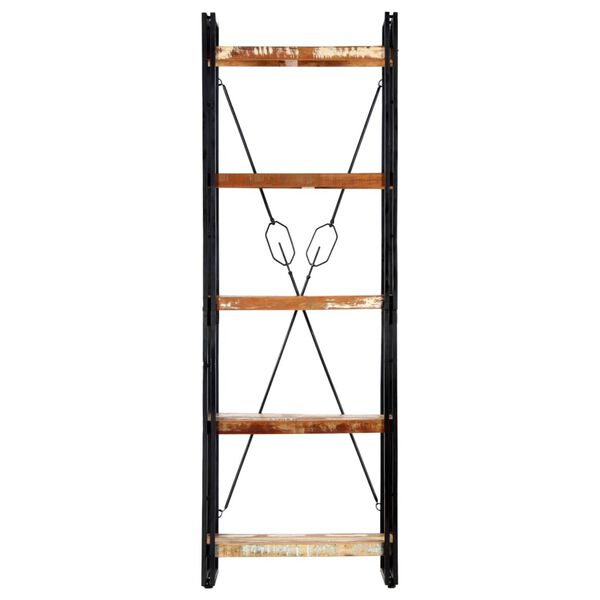 vidaXL B&uuml;cherregal 5 F&auml;cher 60x30x180 cm Altholz Massiv