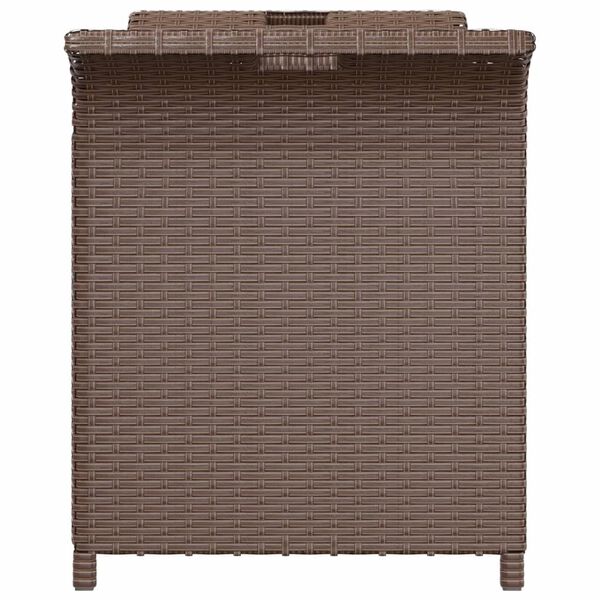 vidaXL Gartenbank mit Kissen Braun 116x46x57 cm Poly Rattan