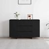 vidaXL Sideboard mit Schubladen Schwarz 120 x 41 x 75 cm Holzwerkstoff