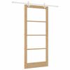 vidaXL Schiebet&uuml;r Natur 93 x 211 cm Massivholz Kiefer und Glas