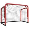 vidaXL Hockeytor mit Netz Rot & Schwarz 68x32x47 cm Stahl & Polyester