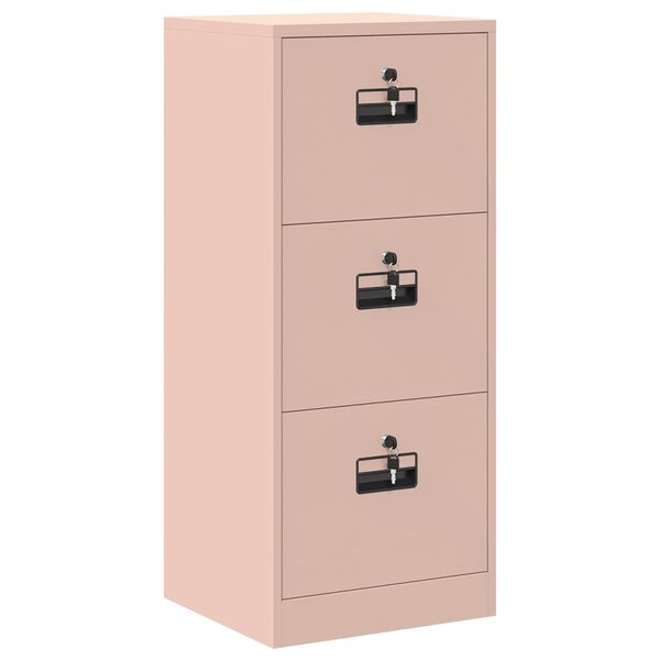 vidaXL Aktenschrank Rosa 45,5 x 42 x 106,5 cm Kaltgewalzter Stahl