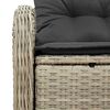 vidaXL Gartensofa Hellgrau 121 x 62 x 69cm Poly-Rattan