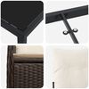 vidaXL Garten Essgruppe mit Kissen 7 pcs Braun Poly-Rattan
