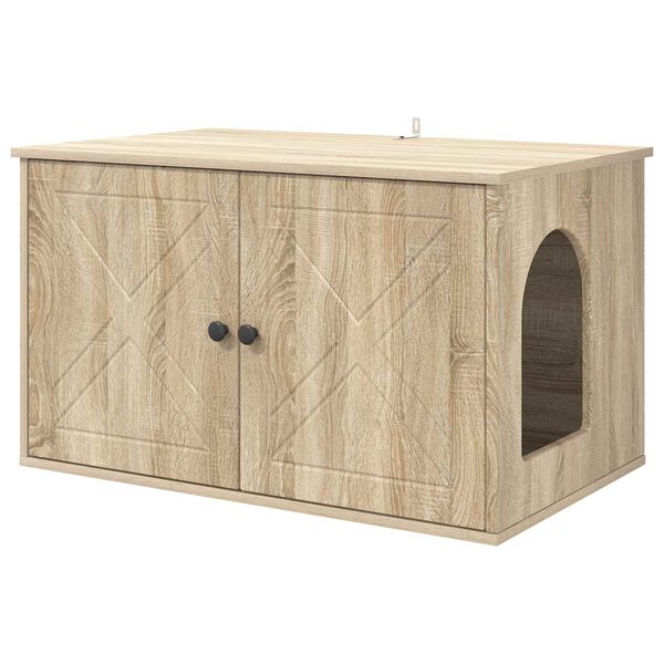 vidaXL Katzenhaus Sonoma 85 x 55 x 50,5 cm Holzwerkstoff