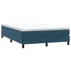 vidaXL Boxspringbett mit Matratze Dunkelblau 140x210 cm Samt
