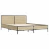 vidaXL Bettgestell Sonoma-Eiche 140x190 cm Holzwerkstoff und Metall