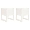 vidaXL Pflanzk&uuml;bel 2 Stk. Wei&szlig; 40x40x52,5 cm Massivholz Kiefer