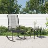 vidaXL Garten-Schaukelstuhl Schwarz 59x79,5x104 cm PVC Rattan