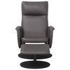 vidaXL Relaxsessel mit Fu&szlig;hocker Grau Kunstleder