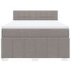 vidaXL Boxspringbett mit Matratze Taupe 140x200 cm Stoff