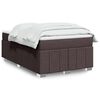 vidaXL Boxspringbett mit Matratze Dunkelbraun 120x190 cm Stoff