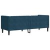 vidaXL Chesterfield-Sofa mit Nackenrollen 3-Sitzer Blau Samt