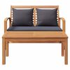vidaXL Gartenbank Natur 110 x 64 x 76.5 cm Teak-Massivholz