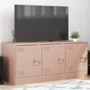 vidaXL TV-Schrank Rosa 99x39x44 cm Stahl