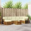 vidaXL Sofagarnituren 8 pcs Natur und Creme Massivholz Akazie