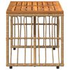vidaXL Tisch f&uuml;r Outdoor Natur 80 x 40 x 40 cm Stahl und Poly Rattan