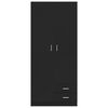 vidaXL Kleiderschrank Schwarz 80x52x180 cm Holzwerkstoff