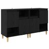 vidaXL Sideboards 2 pcs Schwarz Eichen-Optik 60 x 35 x 70 cm