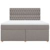 vidaXL Boxspringbett mit Matratze Taupe 180x200 cm Stoff