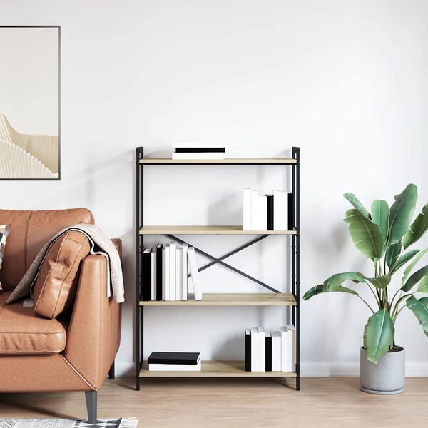 vidaXL B&uuml;cherregal Sonoma-Eiche 80 x 30 x 120 cm Holzwerkstoff