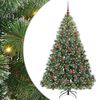 vidaXL K&uuml;nstlicher Weihnachtsbaum mit 300 LEDs Gr&uuml;n 180 cm PE und PVC