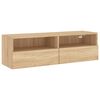 vidaXL TV-Wandschrank Sonoma-Eiche 100x30x30 cm Holzwerkstoff