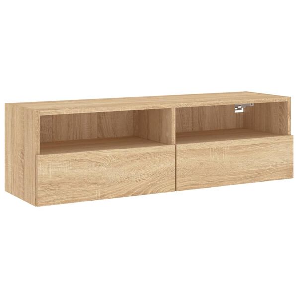 vidaXL TV-Wandschrank Sonoma-Eiche 100x30x30 cm Holzwerkstoff