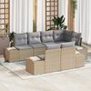 vidaXL Gartensofa-set 7 pcs Beige und Hellgrau Poly-Rattan
