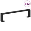 vidaXL M&ouml;belbeine 12 Stk. Schwarz 436 x 40,5 x 100 mm Eisen