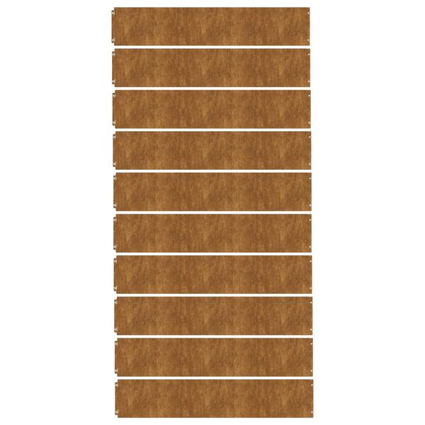 vidaXL Rasenkanten 10 Stk. 20x103 cm Flexibel Cortenstahl
