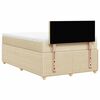 vidaXL Boxspringbett mit Matratze Creme 120x200 cm Stoff