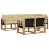 vidaXL Outdoor-Sofagarnitur 7 stk. Wei&szlig; und Beige