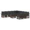 vidaXL Gartensofa-set 12 Stk. Grau Poly-Rattan